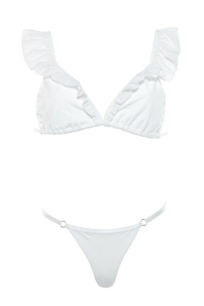 demery jayne collections Rumi Ruffle and Yohji Bottom set in white for bridal