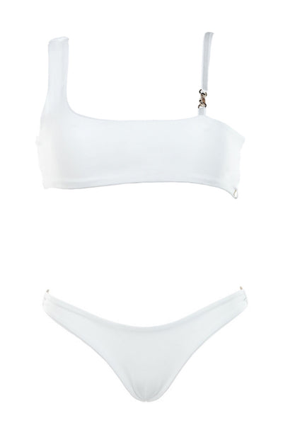 demery jayne collections nasiba and YVES bikini set in white for bridal